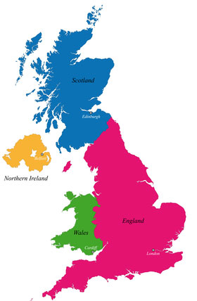 Map of the UK showing where Promotional Staff UK supply staff to