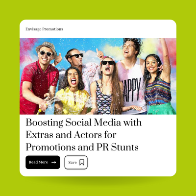 Boosting Social Media with Extras and Actors for Promotions and PR Stunts